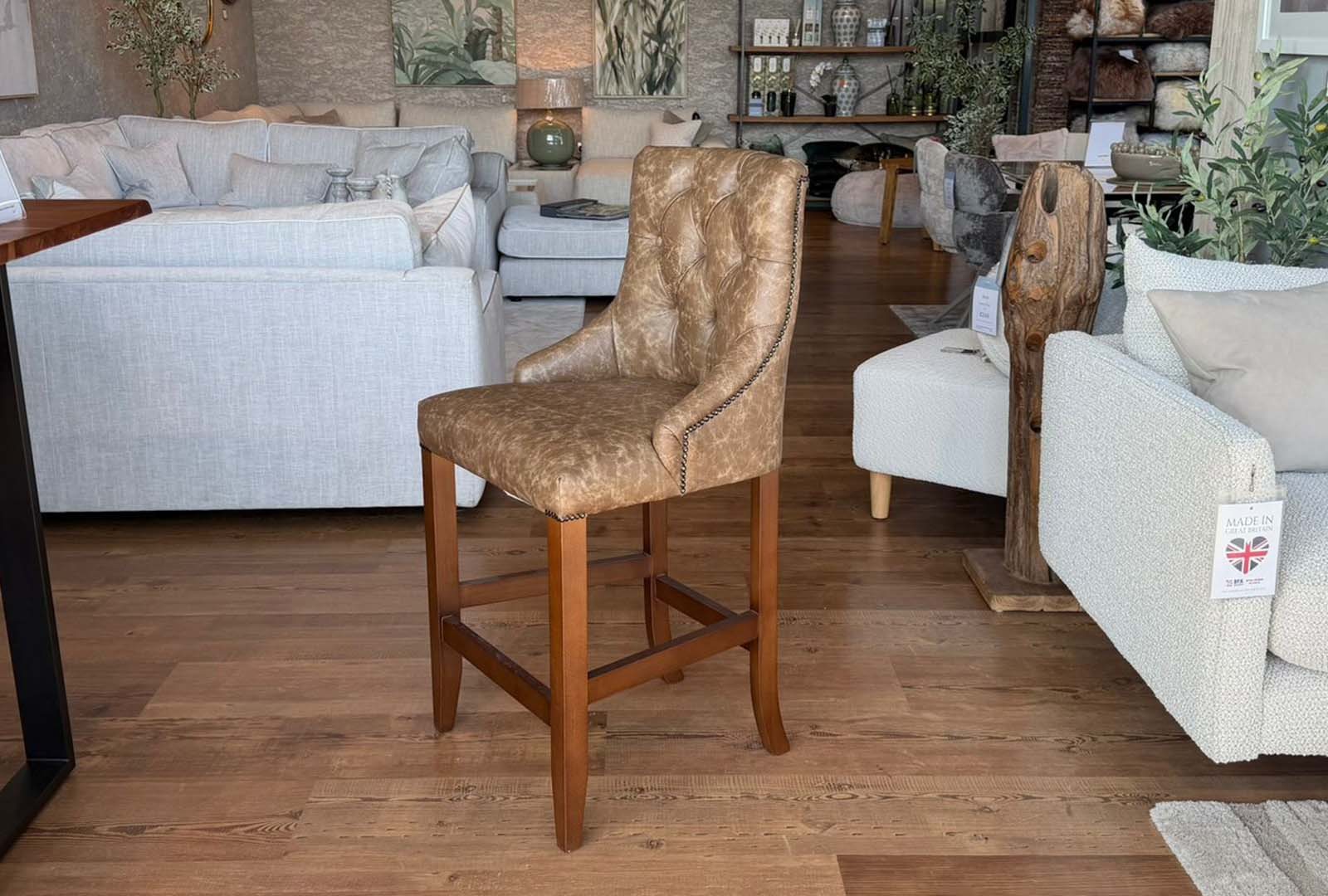 Clearance Otto Barstool - Heritage Tapestry Leather