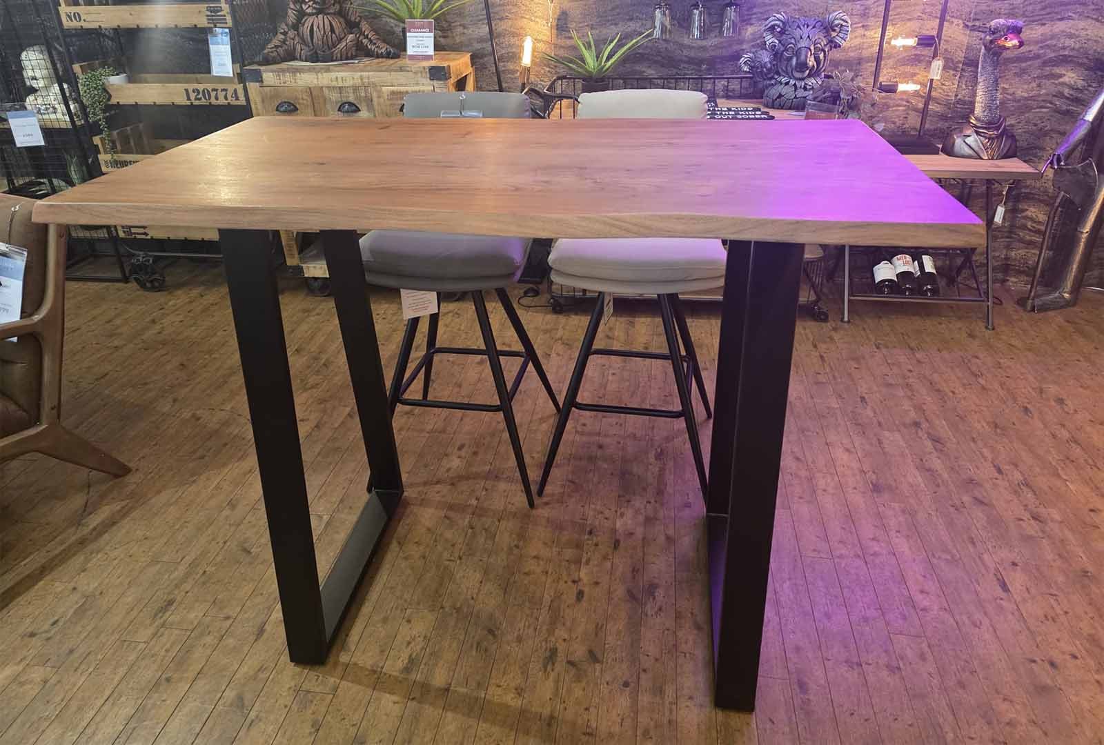 Clearance Living Edge Breakfast Bar Table