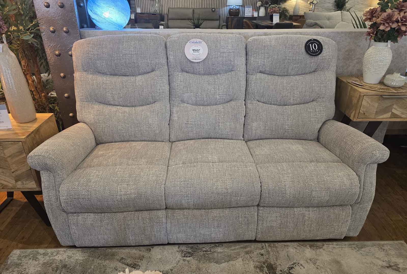 Clearance Hollingwell 3 Seater Fixed Split Sofa