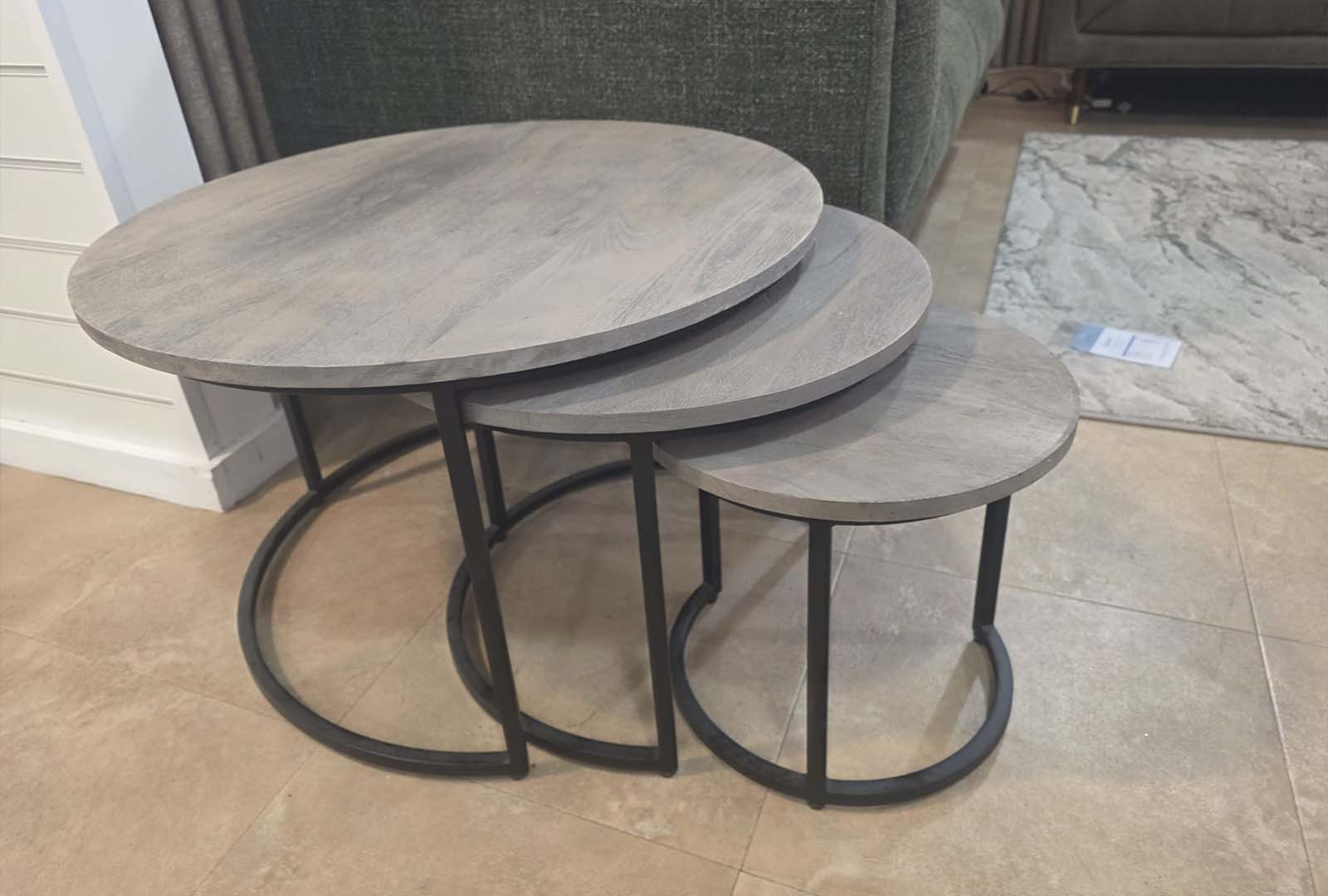 Clearance Macy Grey Nest of round Tables