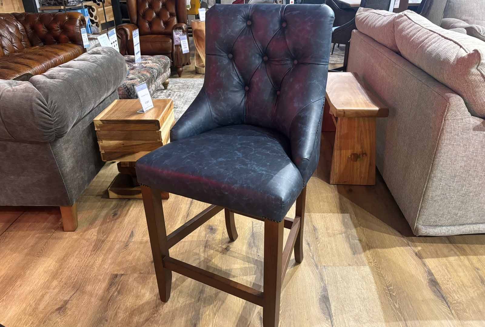 Clearance Otto Bar Stool Heritage Barker Leather