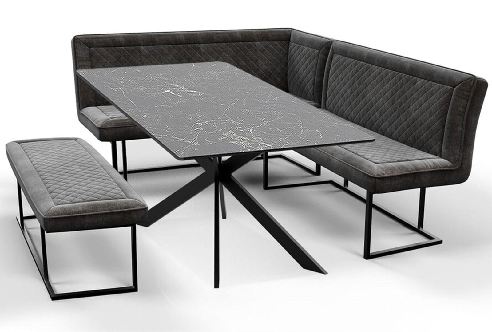 Indus Valley Austin - Black Corner Dining Set