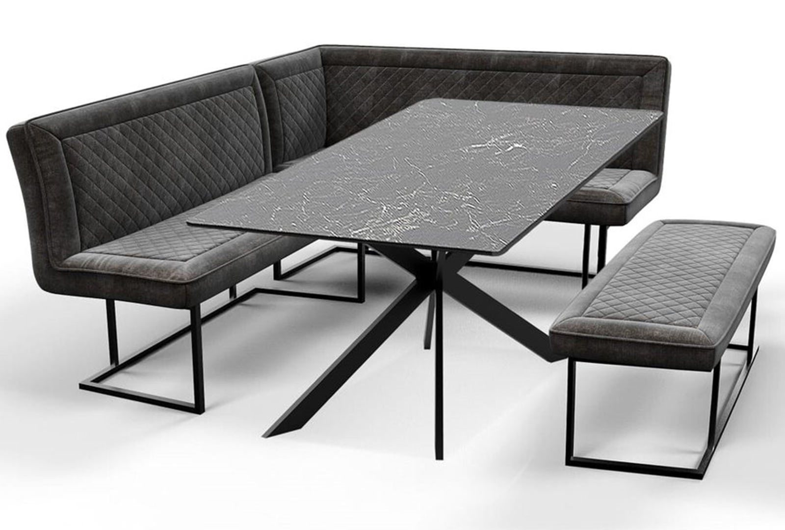 Indus Valley Austin - Black Corner Dining Set