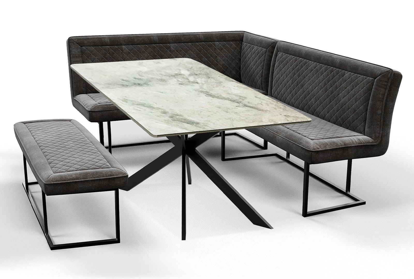 Indus Valley Austin - Grey Corner Dining Set