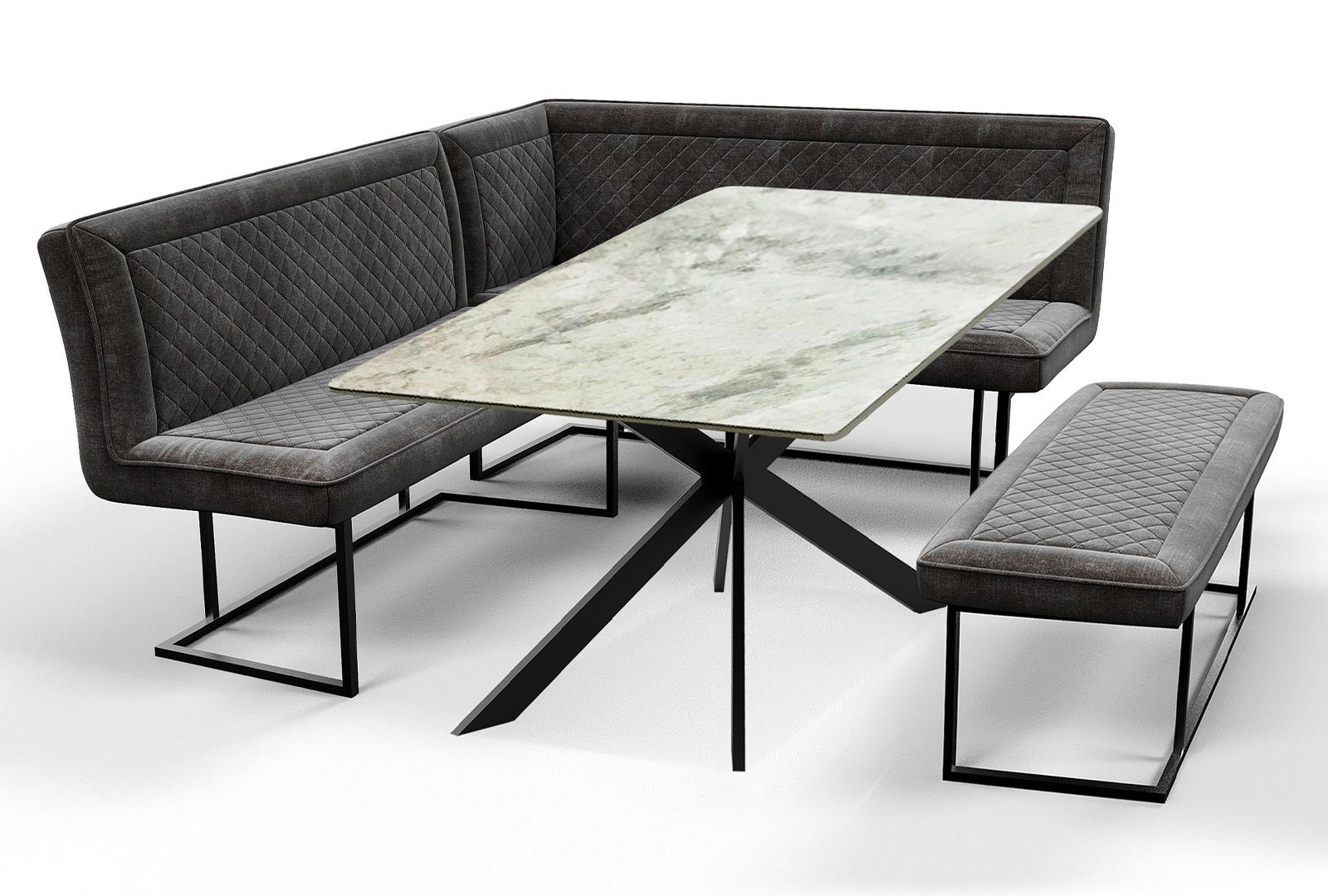 Indus Valley Austin - Grey Corner Dining Set
