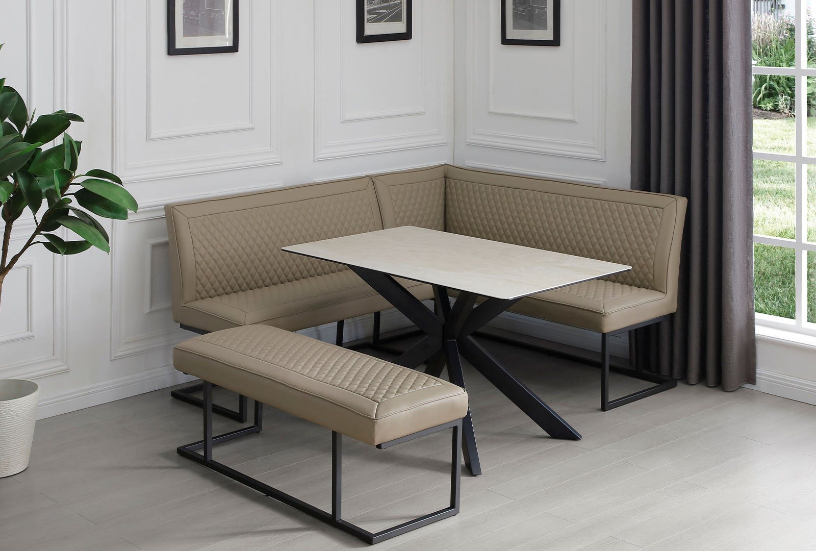 Indus Valley Austin - Sand Corner Dining Set