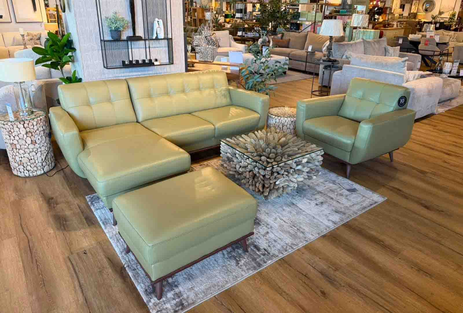 Clearance Cassius Bundle - Chaise Sofa, Armchair, and Footstool