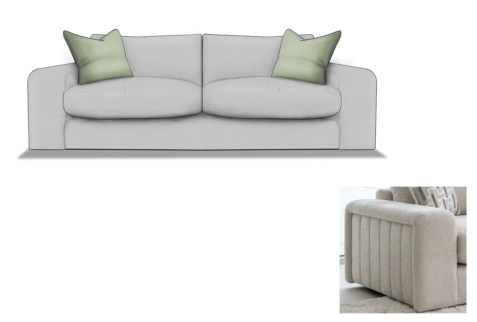 Whitemeadow Cromer - Large Sofa