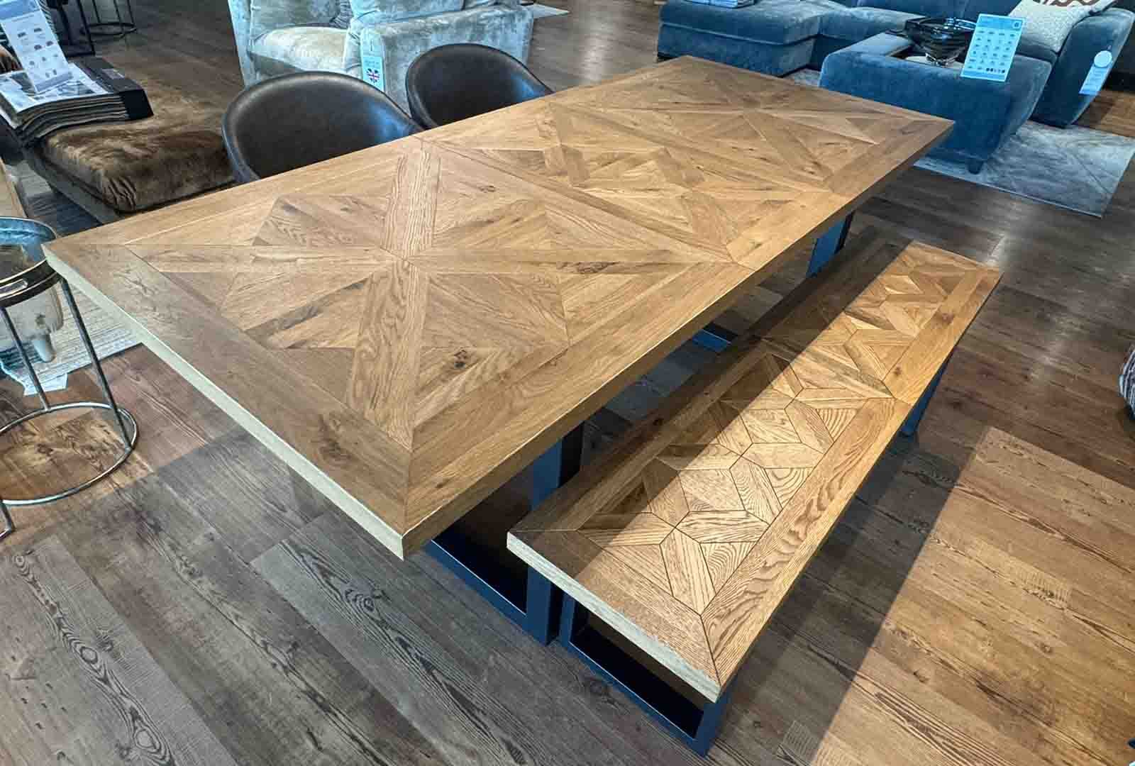 Clearance Ingot Bundle - Extending Dining Table, Bench, and Chairs