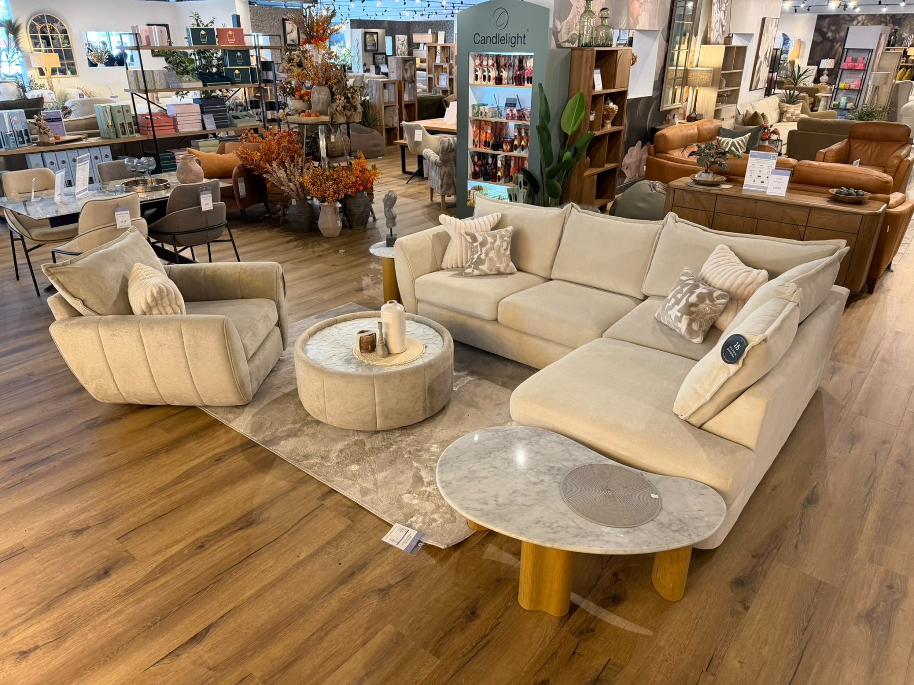 Clearance Coniston Bundle - Corner Group, Swivel Chair, & Swivel Table