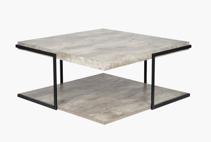 Jaxson Concrete Effect Wood & Black Iron Coffee Table Jaxson Concrete Effect Wood & Black Iron Coffee Table
