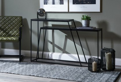 Mansell Black Ash Veneer Console Tables (Set of 2) Mansell Black Ash Veneer Console Tables (Set of 2)