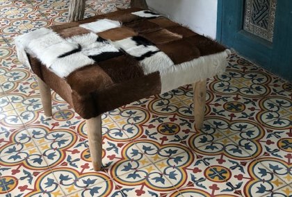 Kasese Square Patchwork Ottoman