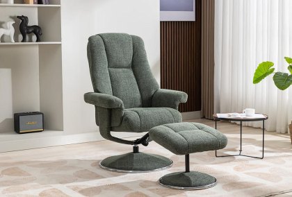 Denbigh Swivel Recliner & Footstool Denbigh Swivel Recliner & Footstool