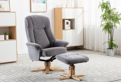 Harlem Swivel Recliner with Footstool Harlem Swivel Recliner with Footstool