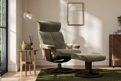 Watson Swivel Recliner with Footstool Watson Swivel Recliner with Footstool