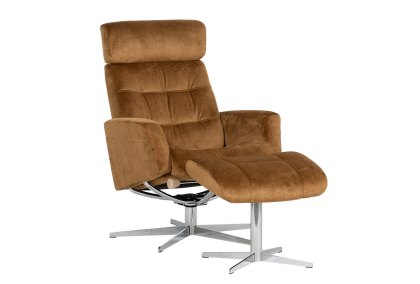 Reeves Swivel Recliner with Footstool