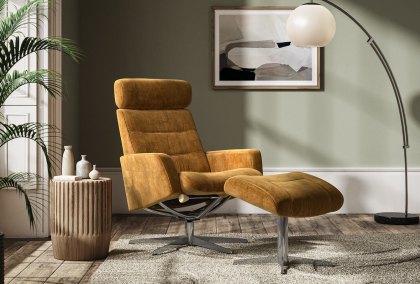 Reeves Swivel Recliner with Footstool Reeves Swivel Recliner with Footstool