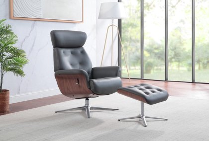 Norse Swivel Recliner with Footstool Norse Swivel Recliner with Footstool