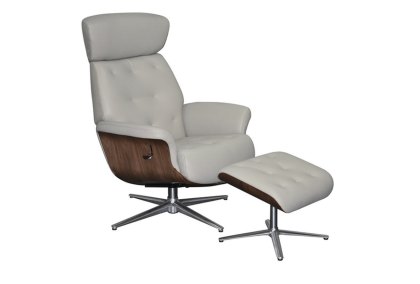 Norse Swivel Recliner with Footstool
