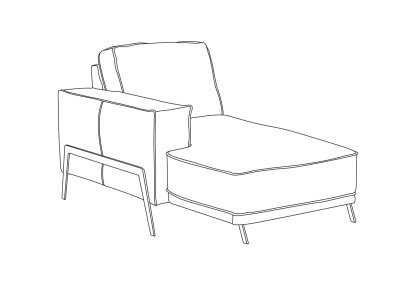 Kurtis Chaise Unit Small (1 Arm) Kurtis Chaise Unit Small (1 Arm)