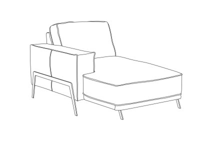 Kurtis Chaise Unit Medium (1 Arm) Kurtis Chaise Unit Medium (1 Arm)