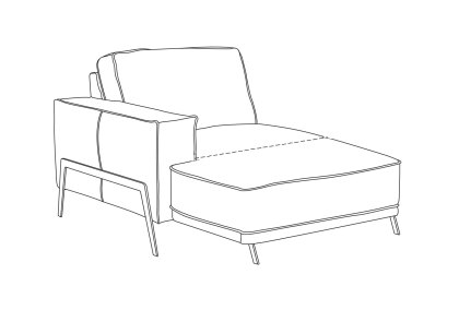 Kurtis - Chaise Unit Large (1 Arm)