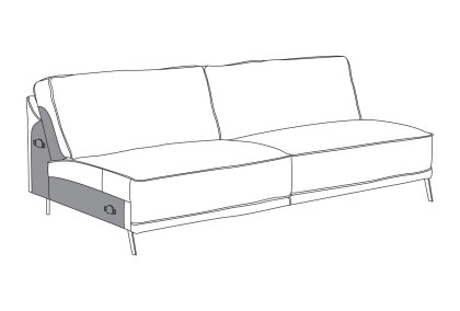 Kurtis 2.5 Seater Armless Unit Kurtis 2.5 Seater Armless Unit