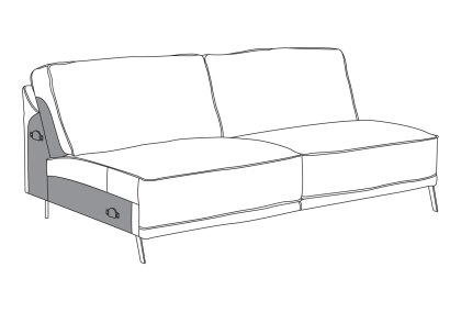 Kurtis 2 Seater Armless Unit Kurtis 2 Seater Armless Unit