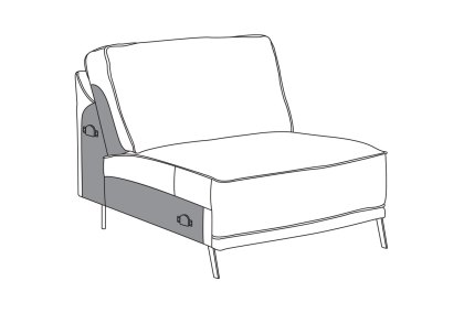 Kurtis Chair Large Armless Unit Kurtis Chair Large Armless Unit