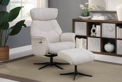 Munich - Swivel Recliner with Footstool