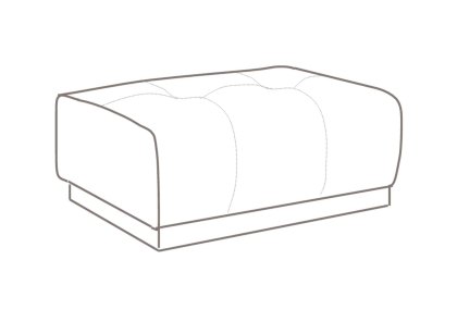 Boccioni PUQR Rectangular Footstool