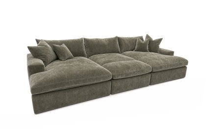 Pendle - Double Chaise with Snug Stool