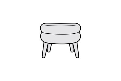 Saffron Halfmoon Footstool Saffron Halfmoon Footstool