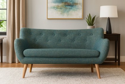 Saffron Halfmoon Footstool