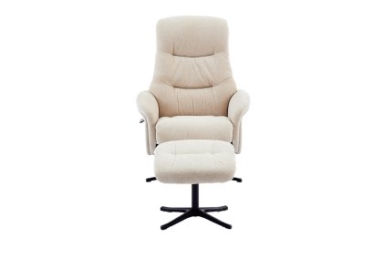 Nebraska Swivel Recliner with Footstool