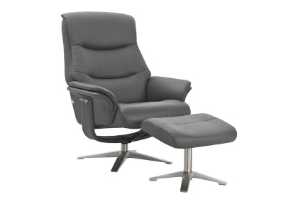 Hopkins Swivel Recliner with Footstool