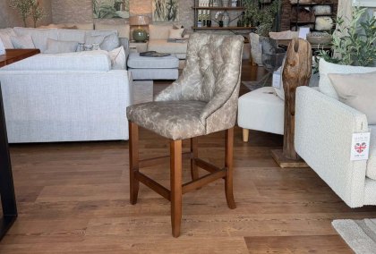 Otto Barstool - Heritage Thatch Leather