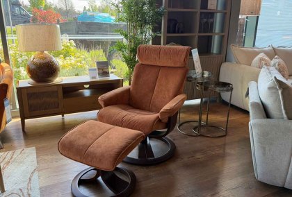 Watson Swivel Recliner with Foostool