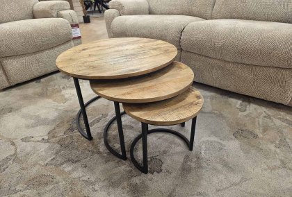 Macy Set of 3 Nest Round Tables Mango