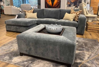 Milbourne Bundle - Compact Chaise Sofa & Square Footstool