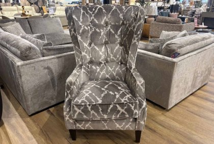 Throne Accent Chair - Harlequin Mink