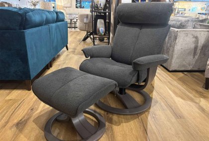 Watson Swivel Recliner with Footstool