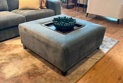 Milbourne Bundle - Compact Chaise Sofa & Square Footstool