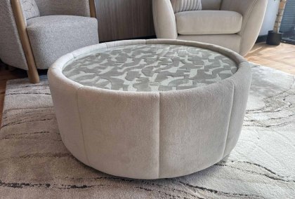 Coniston Glass Top Round Swivel Table
