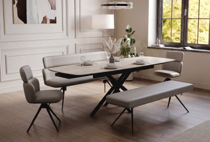 Skelton - Travertine Large Dining Set Skelton - Travertine Large Dining Set
