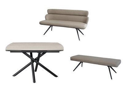 Skelton - Travertine Small Dining Set Skelton - Travertine Small Dining Set