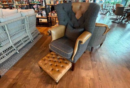 Keighley Wing Chair & Footstool