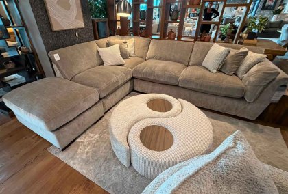 Pavia Bundle - Corner Chaise, Swivel Chair, and Footstool Pavia Bundle - Corner Chaise, Swivel Chair, and Footstool