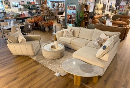 Coniston Bundle - Corner Group, Swivel Chair, & Swivel Table